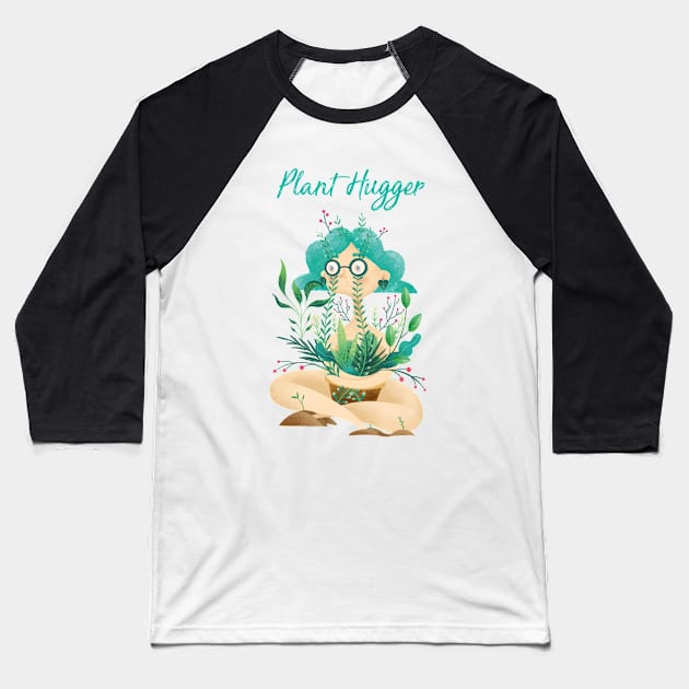 Plant Hugger Baseball T-Shirt by Gummy Illustrations